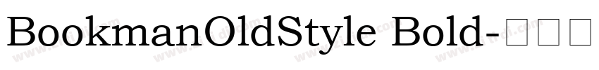 BookmanOldStyle Bold字体转换